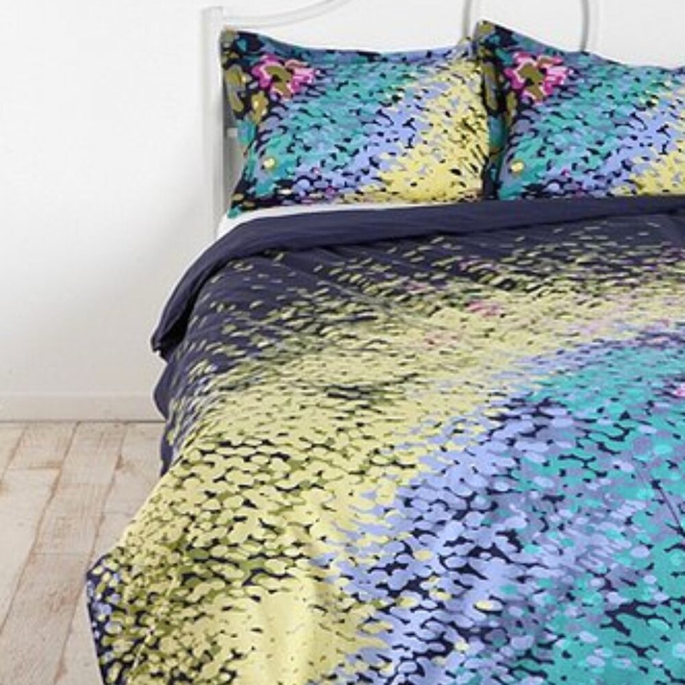 Urban Outfitters Floating Flowers Doona Duvet Cover - Full/Queen